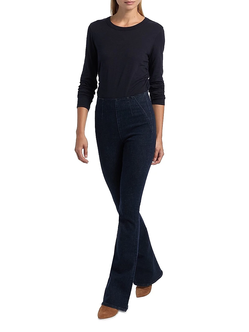 Beverly Off-Duty High-Rise Skinny Boot-Cut Jeans