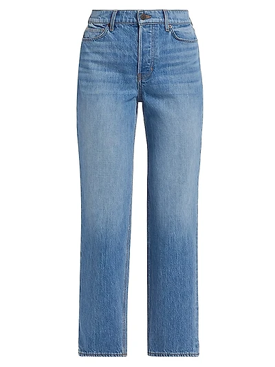 Leah Mid-Rise Straight-Leg Jeans
