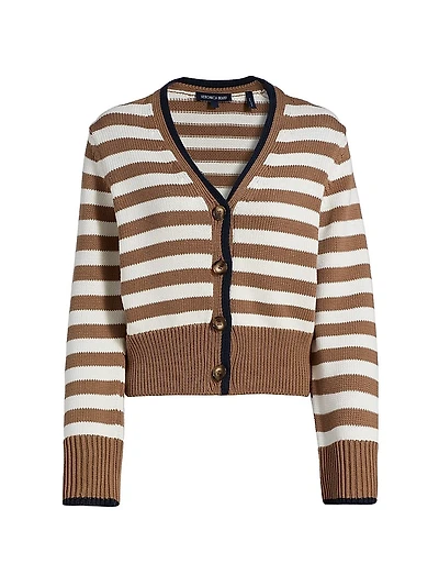 Monae Striped Cotton Cardigan