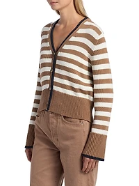 Monae Striped Cotton Cardigan