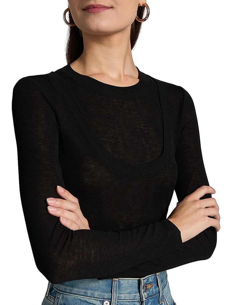 Neita Crewneck Long-Sleeve Top