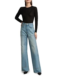 Neita Crewneck Long-Sleeve Top