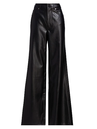 Kasey Faux Leather Wide-Leg Pants