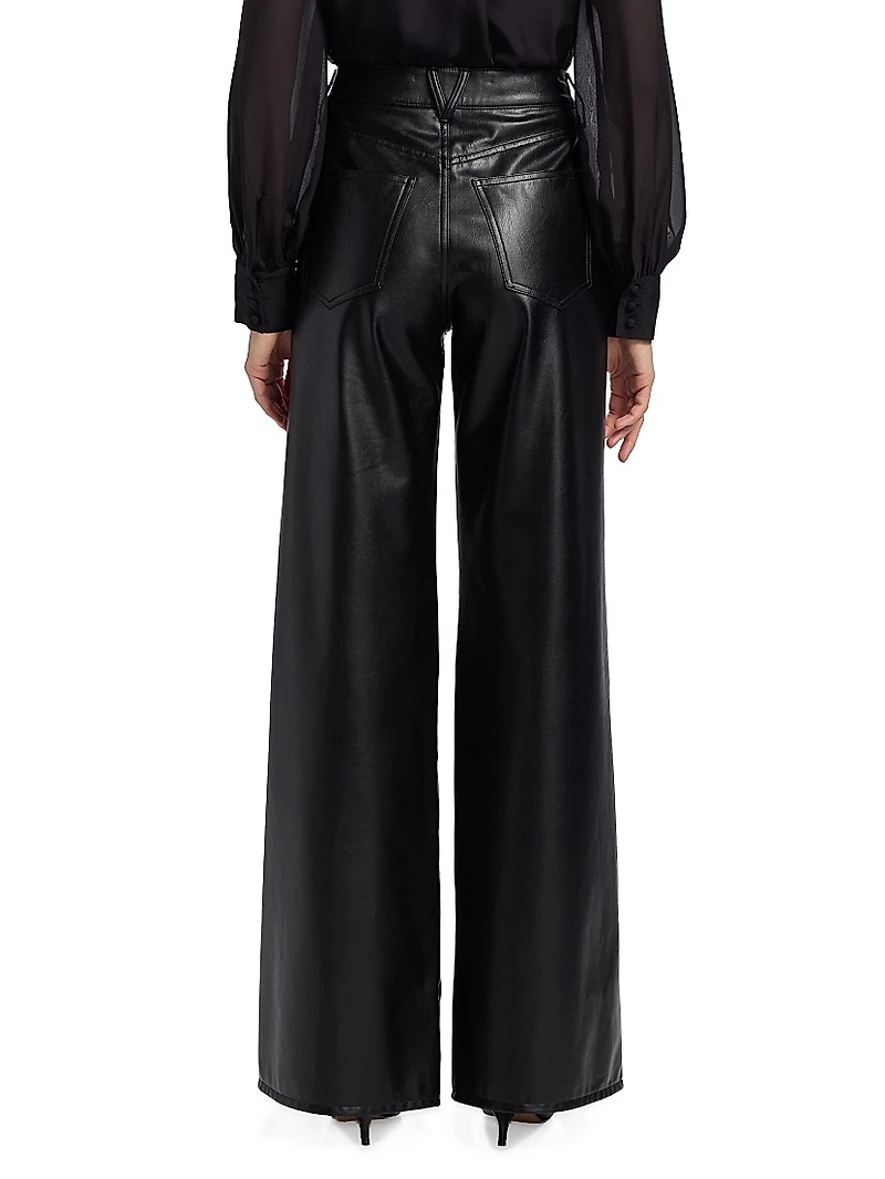 Kasey Faux Leather Wide-Leg Pants