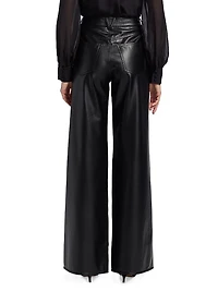 Kasey Faux Leather Wide-Leg Pants