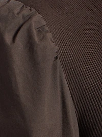 Fersia Mixed-Media Long-Sleeve Top