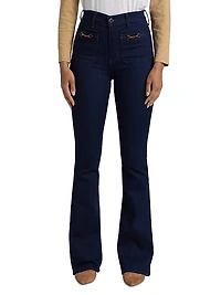 Beverly Chain-Detail High-Rise Flare Jeans