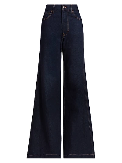 Kasey Mid-Rise Wide-Leg Jeans