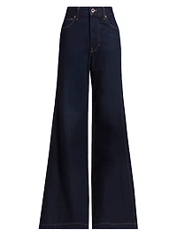 Kasey Mid-Rise Wide-Leg Jeans