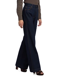 Kasey Mid-Rise Wide-Leg Jeans