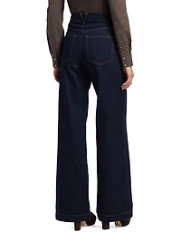 Kasey Mid-Rise Wide-Leg Jeans