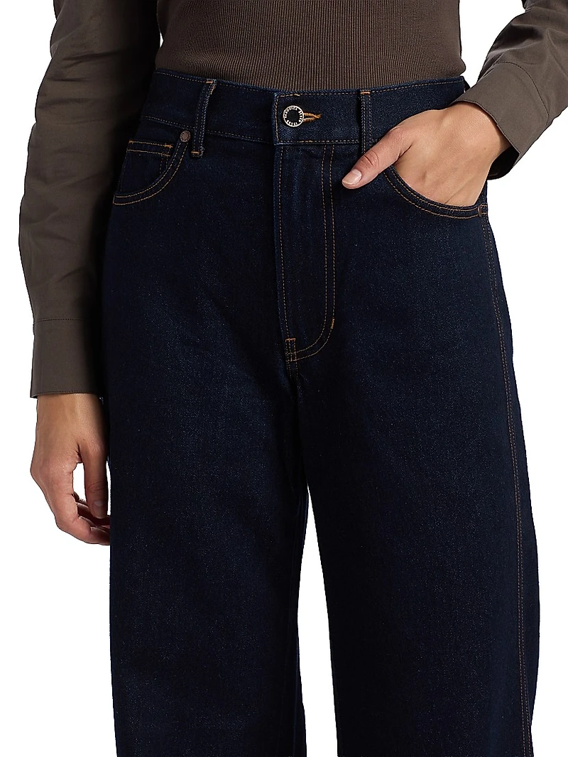 Kasey Mid-Rise Wide-Leg Jeans