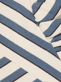 Delano Striped Stretch Cotton Top