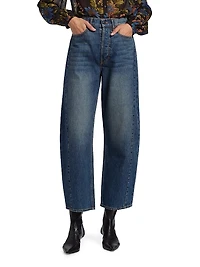 Ryder Saddle Barrel-Leg Jeans