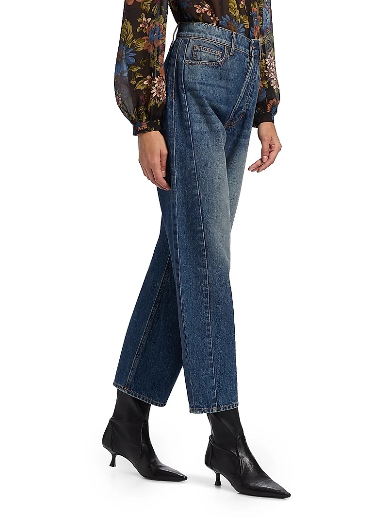 Ryder Saddle Barrel-Leg Jeans
