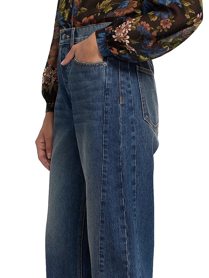 Ryder Saddle Barrel-Leg Jeans