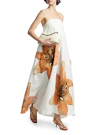 Parisa Bandeau Linen A-Line Maxi Dress