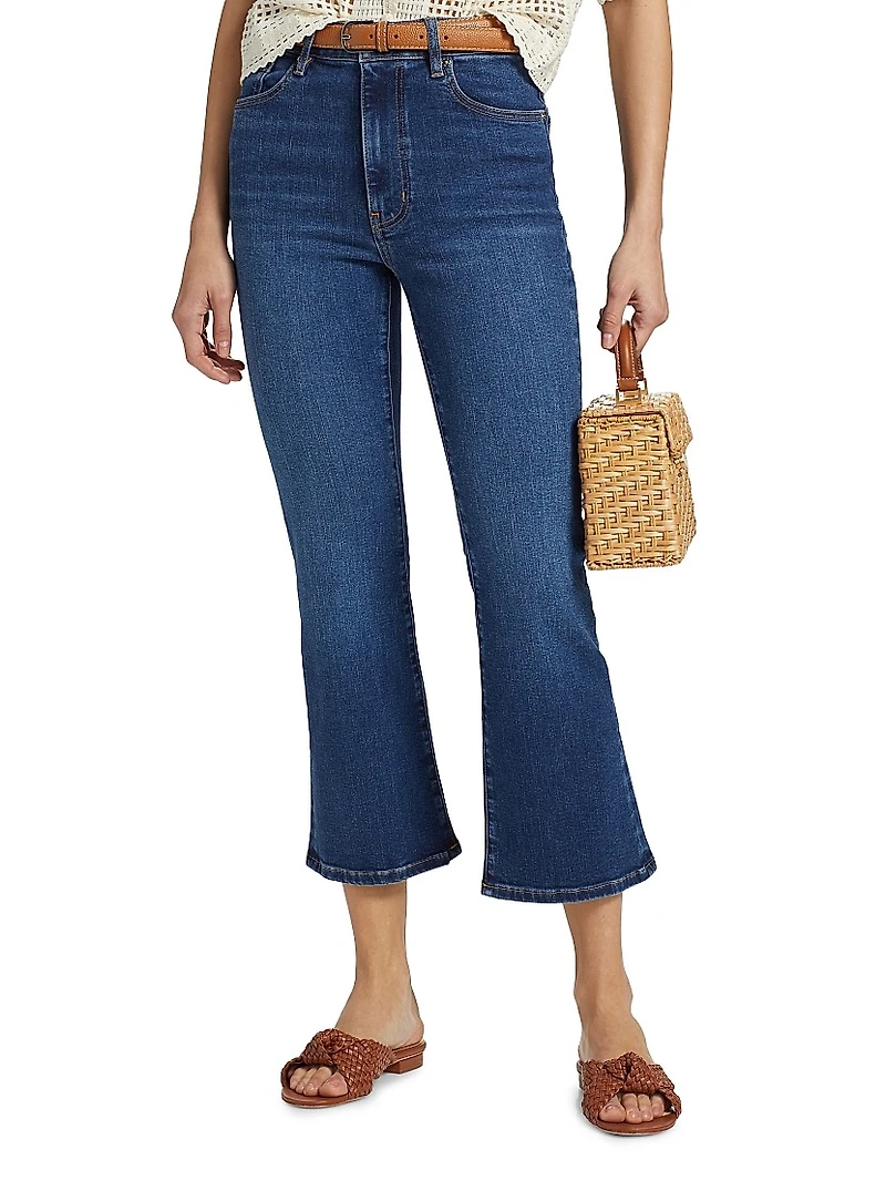 The Reboot Crop High-Rise Stretch Flared Jeans
