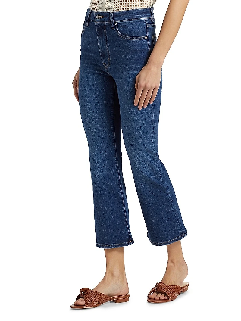 The Reboot Crop High-Rise Stretch Flared Jeans