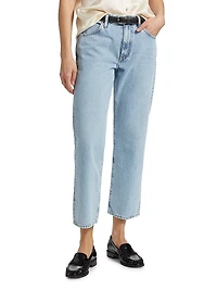 The Hang Mid-Rise Cropped Straight-Leg Jeans