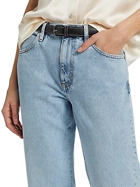 The Hang Mid-Rise Cropped Straight-Leg Jeans