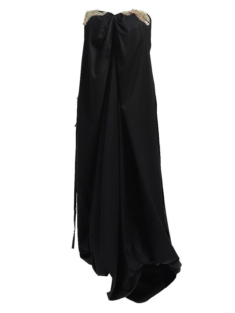 Strapless Cotton Tube Maxi Dress