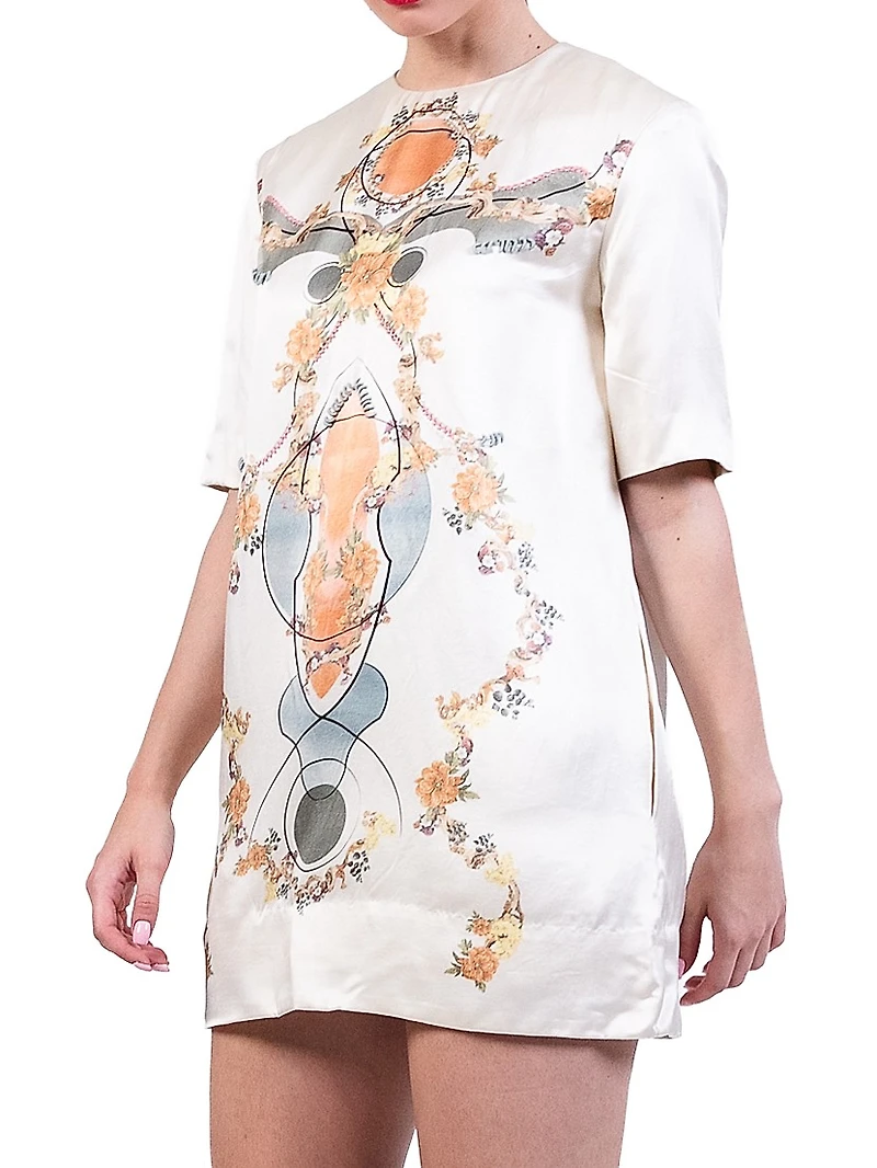 Floral Silk Minidress