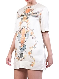 Floral Silk Minidress