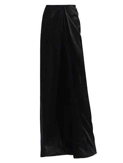 Draped Silk Trousers
