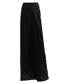 Draped Silk Trousers