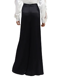 Draped Silk Trousers