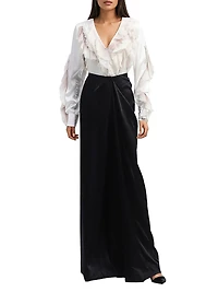 Draped Silk Trousers