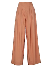 Pleated Cotton Trousers
