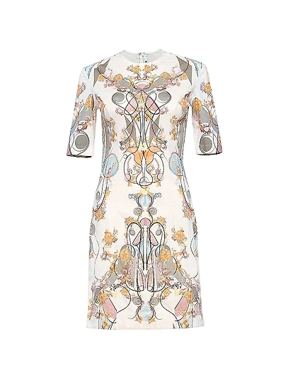 Printed Stretch-Cotton Minidress