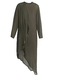 Wrap Drape Asymmetric Dress