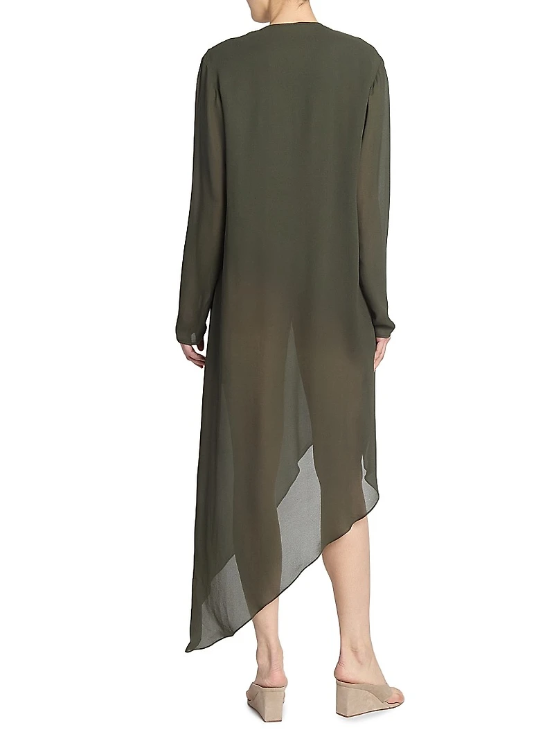 Wrap Drape Asymmetric Dress