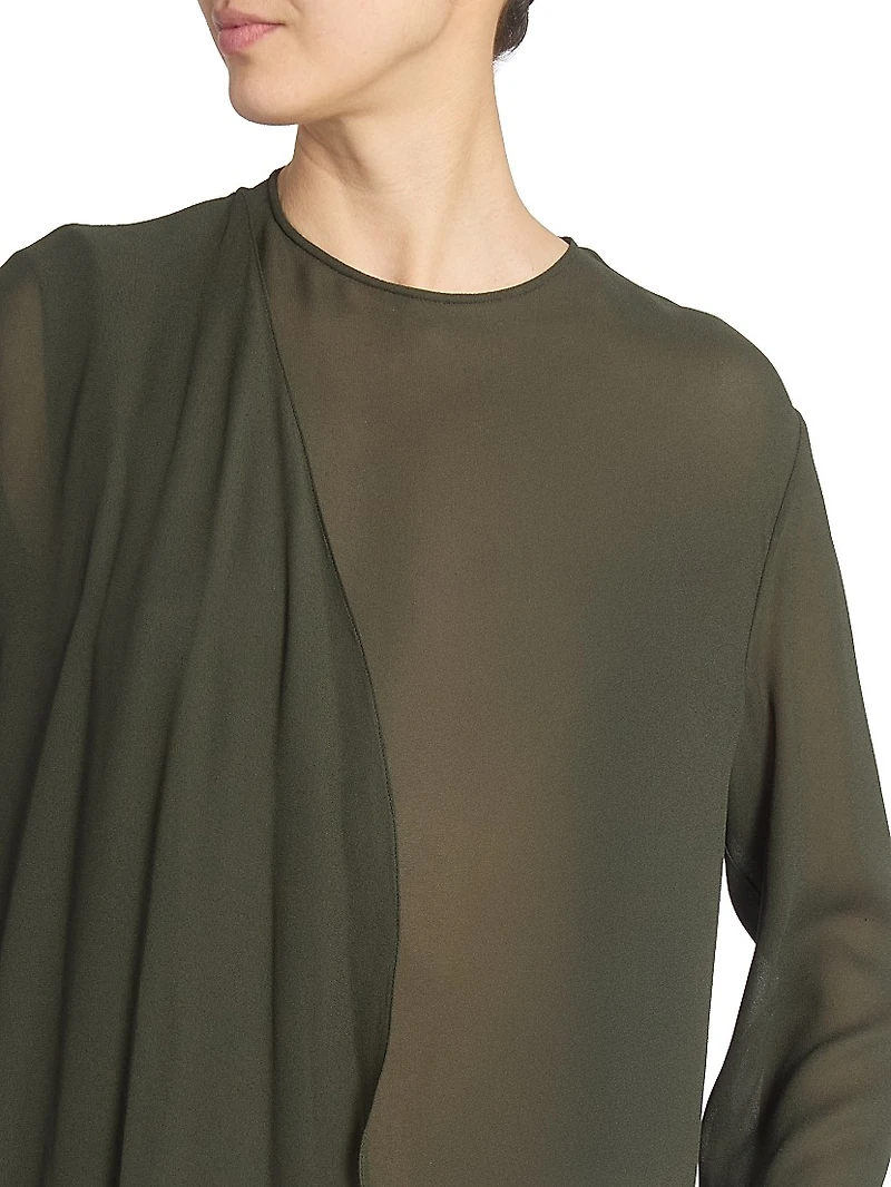 Wrap Drape Asymmetric Dress