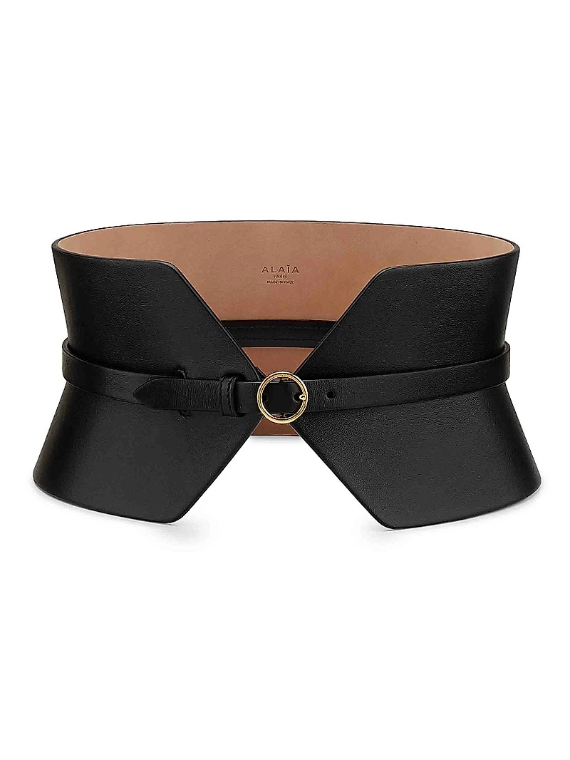 Double Bustier Leather Belt