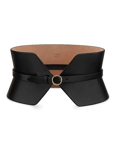 Double Bustier Leather Belt
