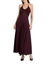 Cross Mesh Halter Midi-Dress