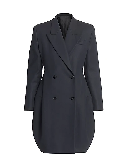 Tailored Cotton Double-Breasted Coat