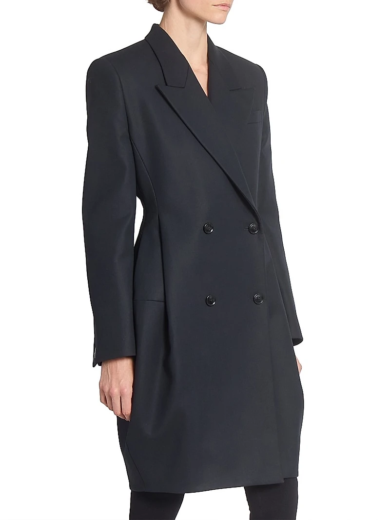 Tailored Cotton Double-Breasted Coat