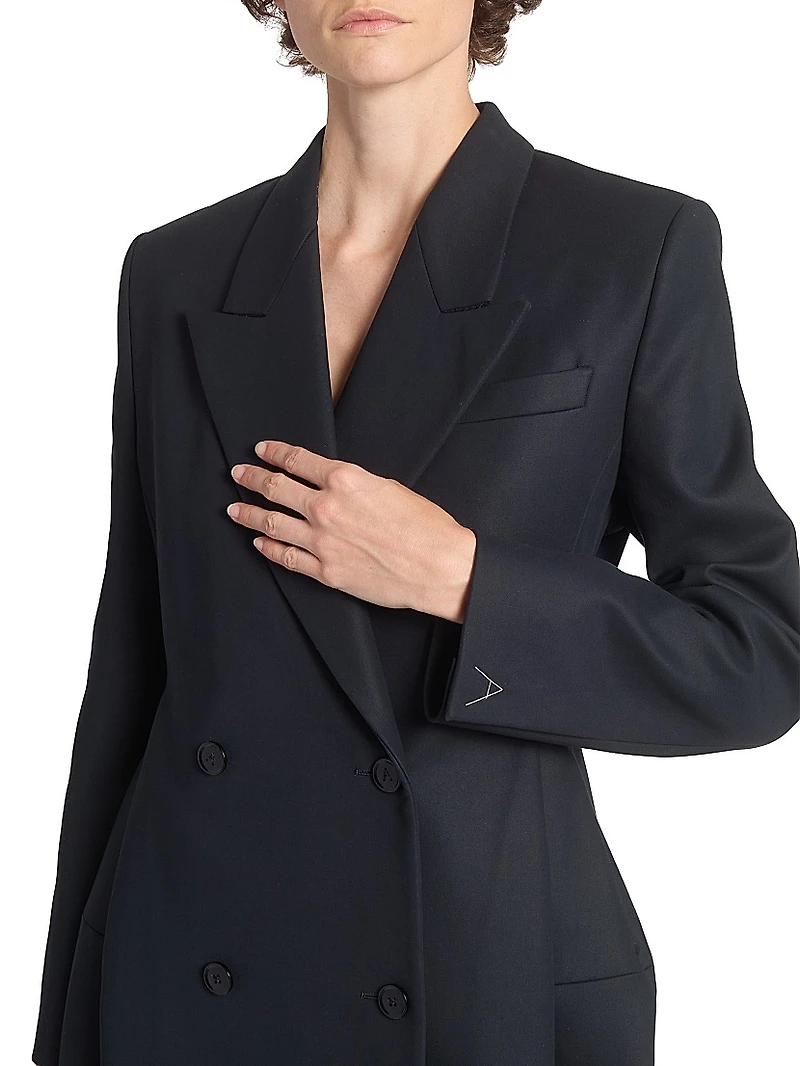 Tailored Cotton Double-Breasted Coat