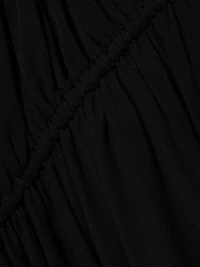 Hooded V-Neck Minidress