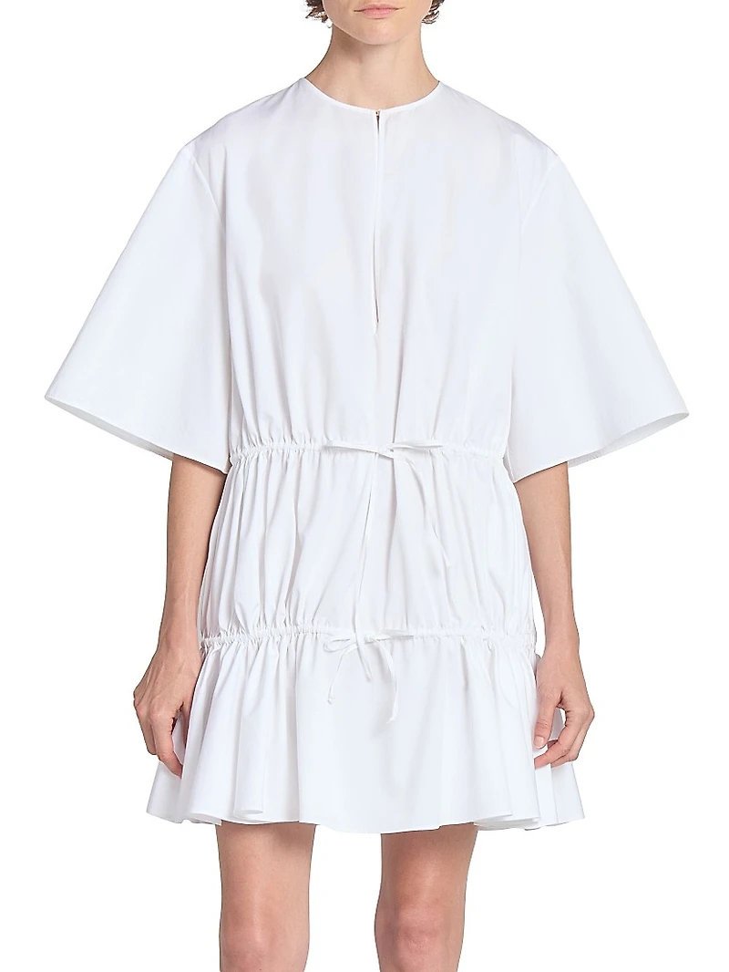 Ruffle Cotton Minidress