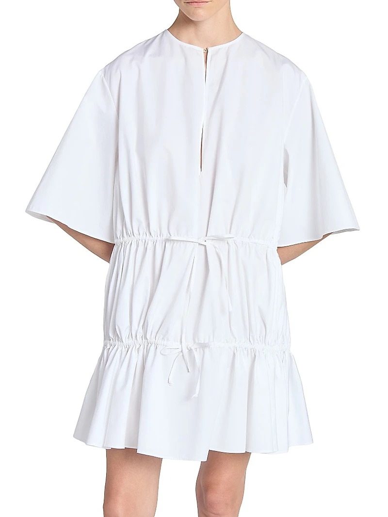 Ruffle Cotton Minidress