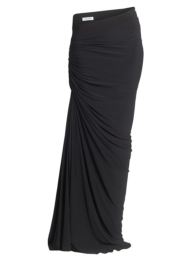 Gathered Twist Maxi Skirt
