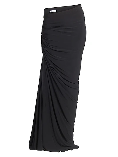 Gathered Twist Maxi Skirt