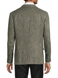 Houndstooth Wool-Blend Jacket