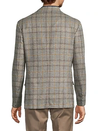 Plaid Virgin Wool Blend Jacket